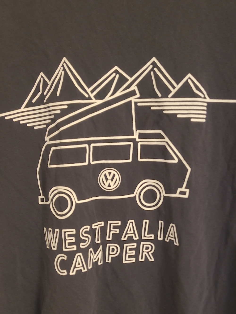Uniqlo Black Tee with White UT Logo Westfalia Volkswagen Camper